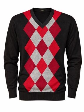Serica Italy Argyle Sweater Merino Wool Blend XL